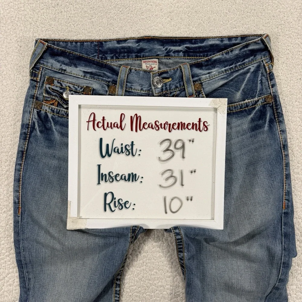 VTG True Religion Rainbow Joey Jeans Men's 38 (Actual 39x31) USA Streetwear Y2K